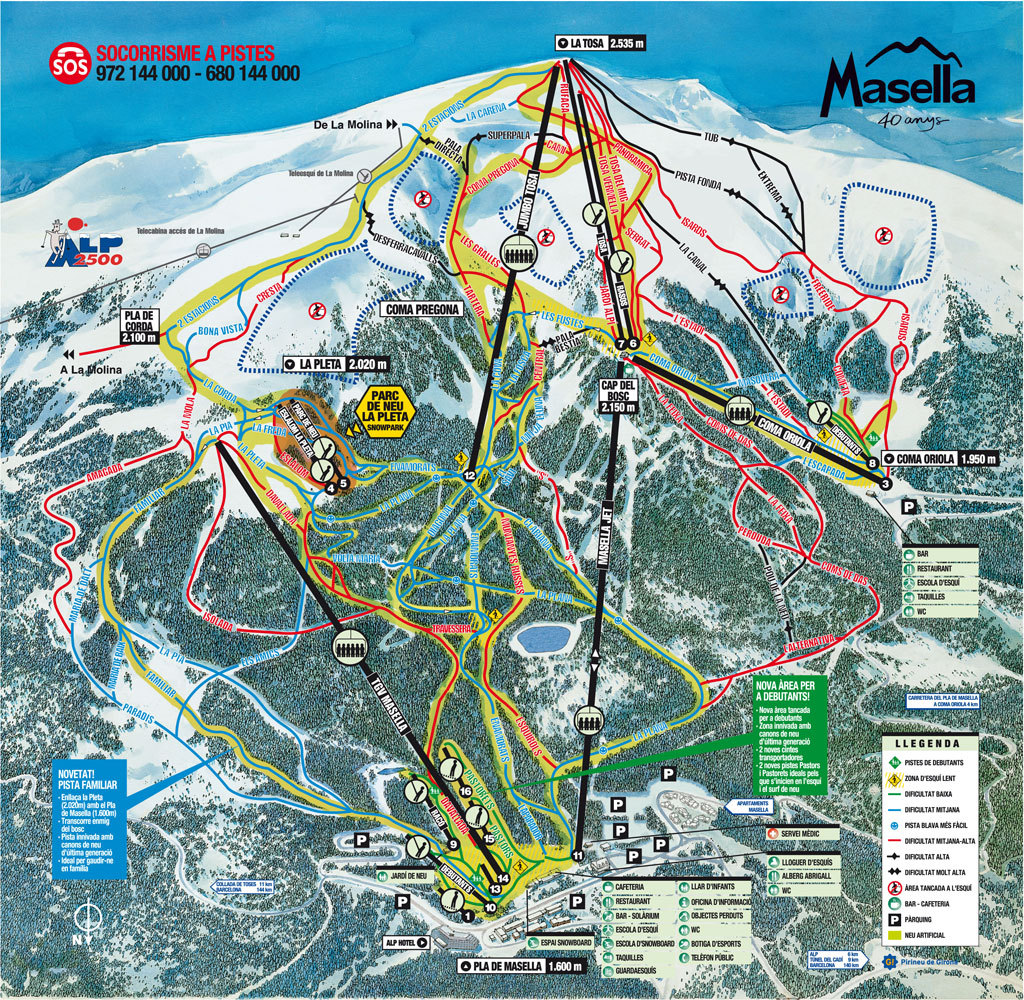 Photos de Masella Ski Catalogne Plan Des Pistes