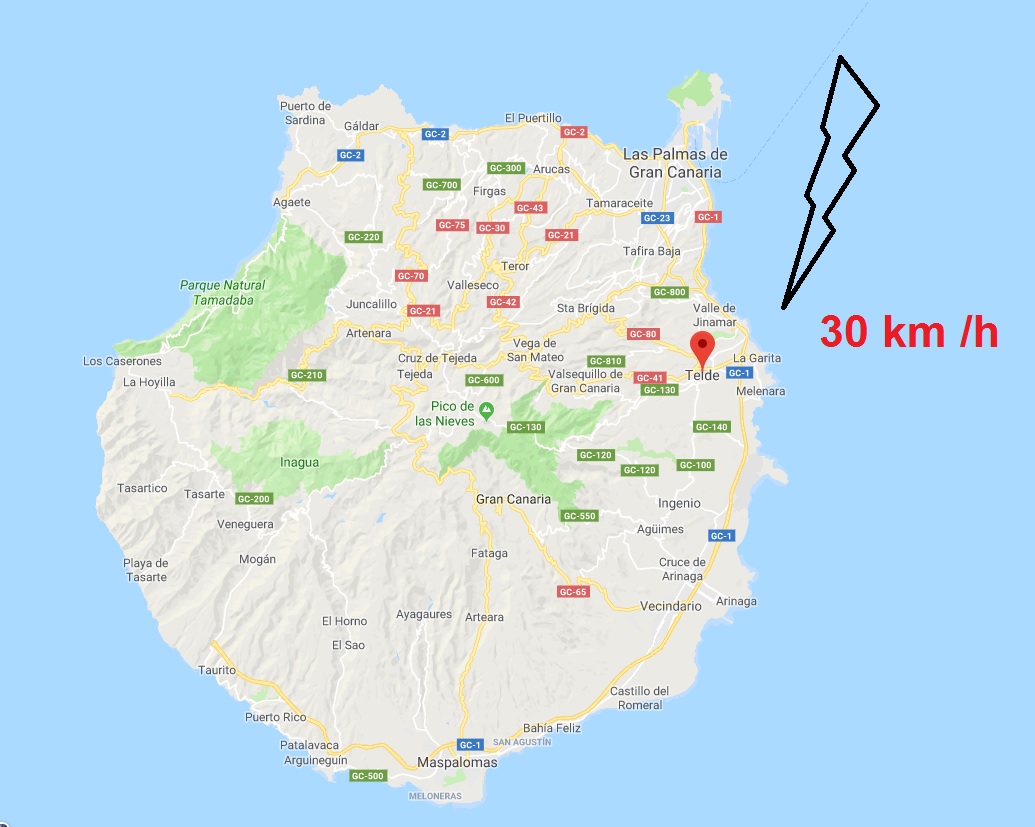 Le vent provoque des incendies et des hautes flammes aux Canaries cet été 2019