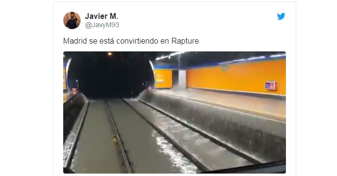 Madrid sous les eaux après un gros orage de grêle