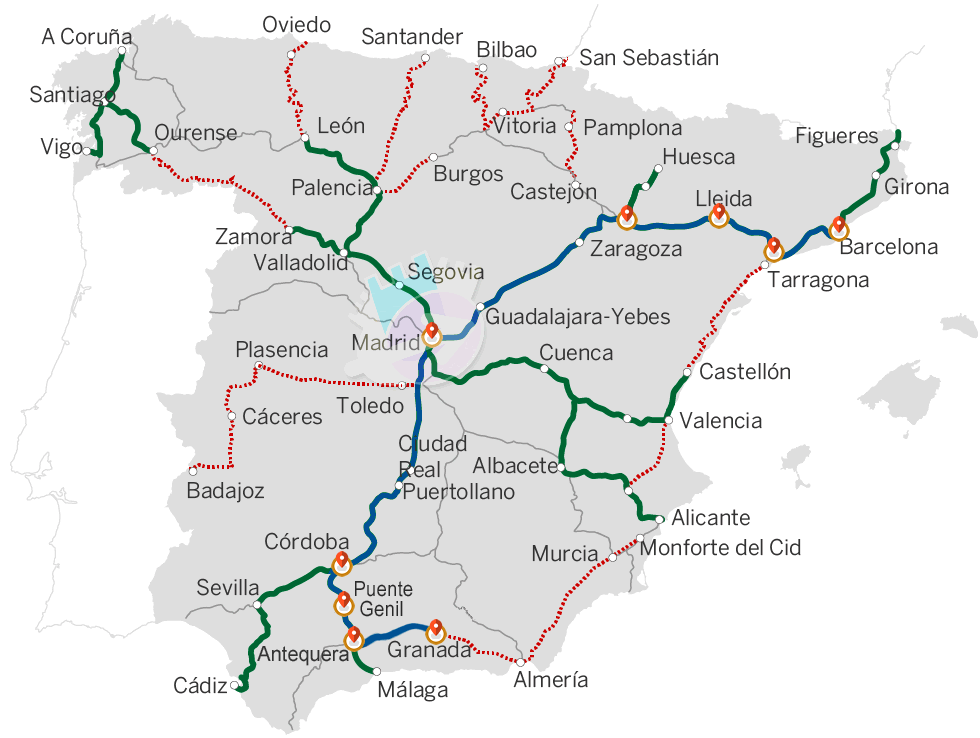Se déplacer à grande vitesse en Espagne