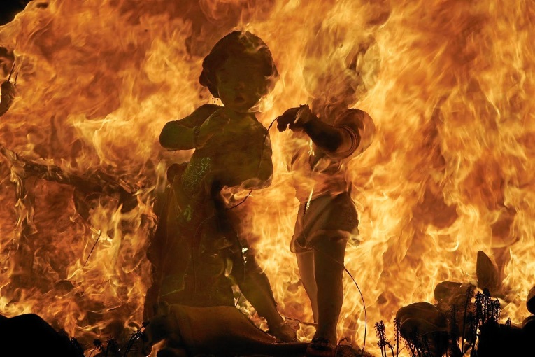 Le feu de fin des fêtes de Valence