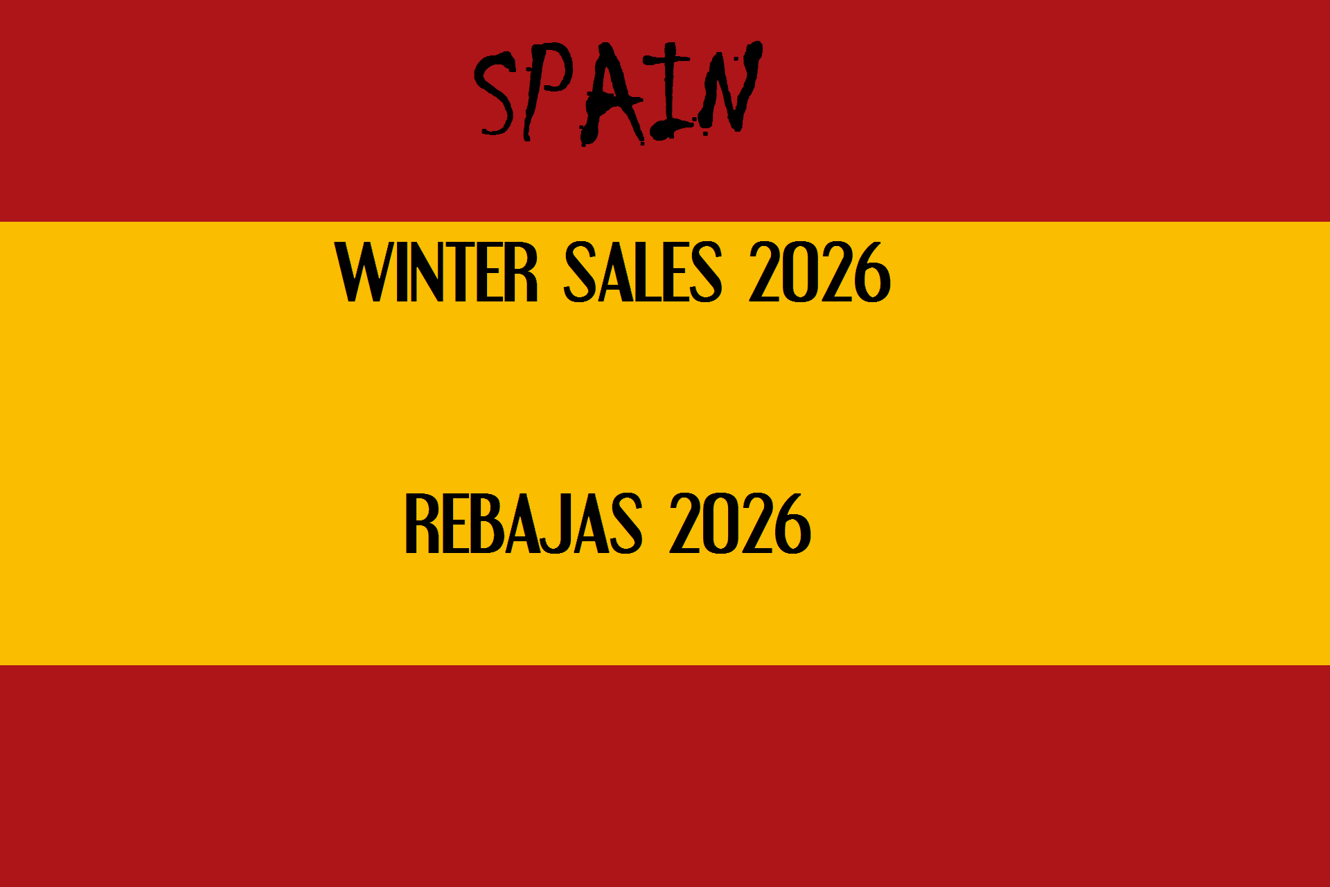 All dates to make good winter sales 2026 in  Spain