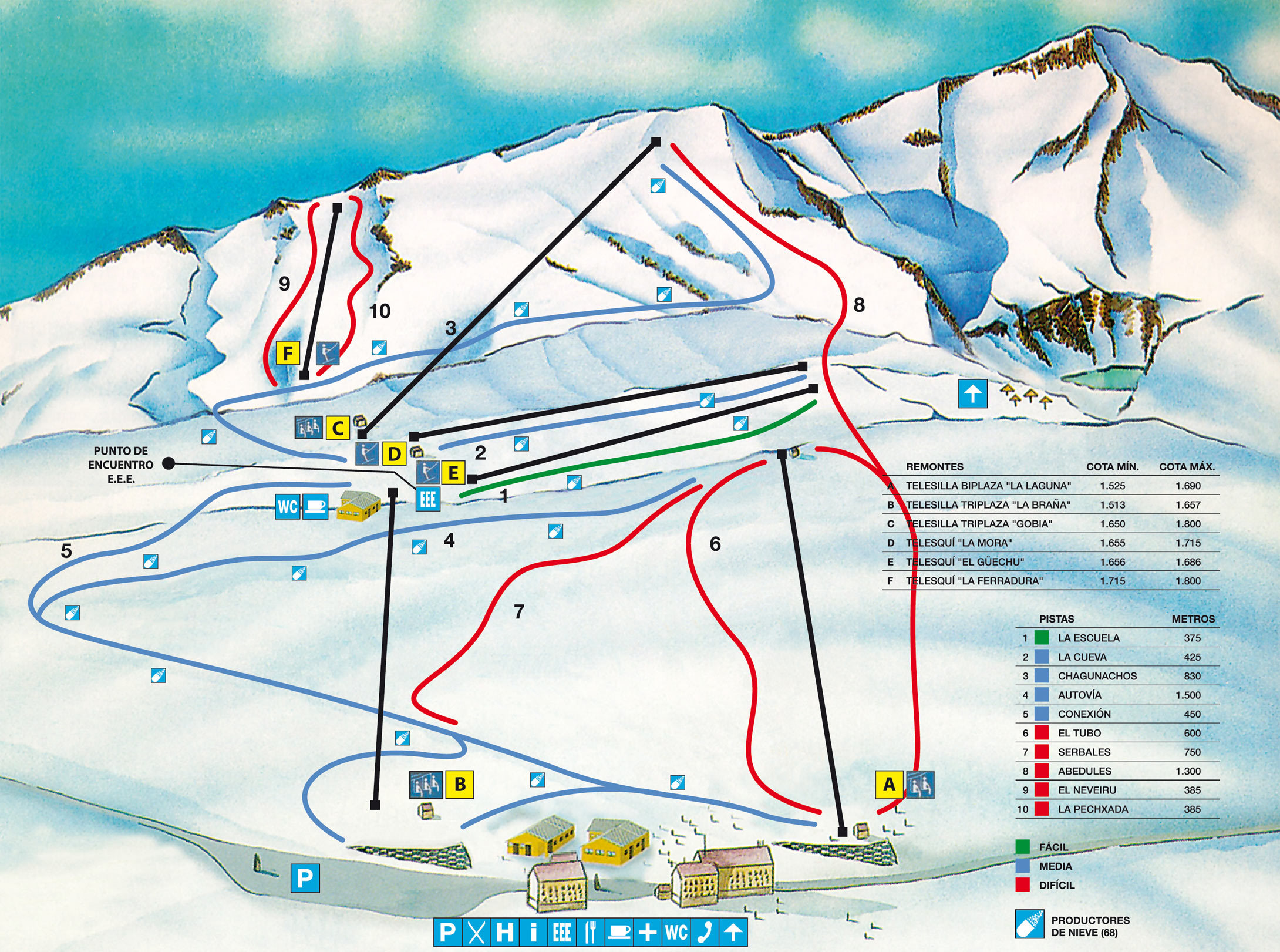 Plan Pistes Ski Leitariegos en Images