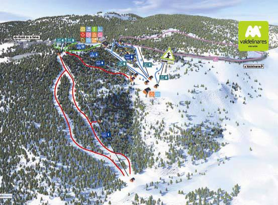 Plan Ski Pistes Valdelinares Valencia en Images