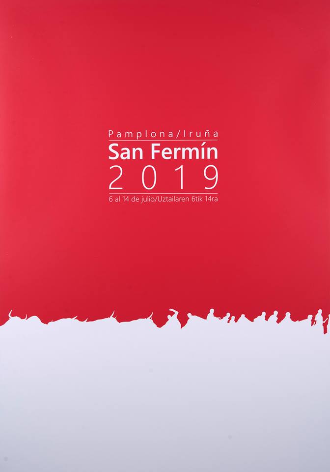 Affiche épurée de la San Fermin 2019