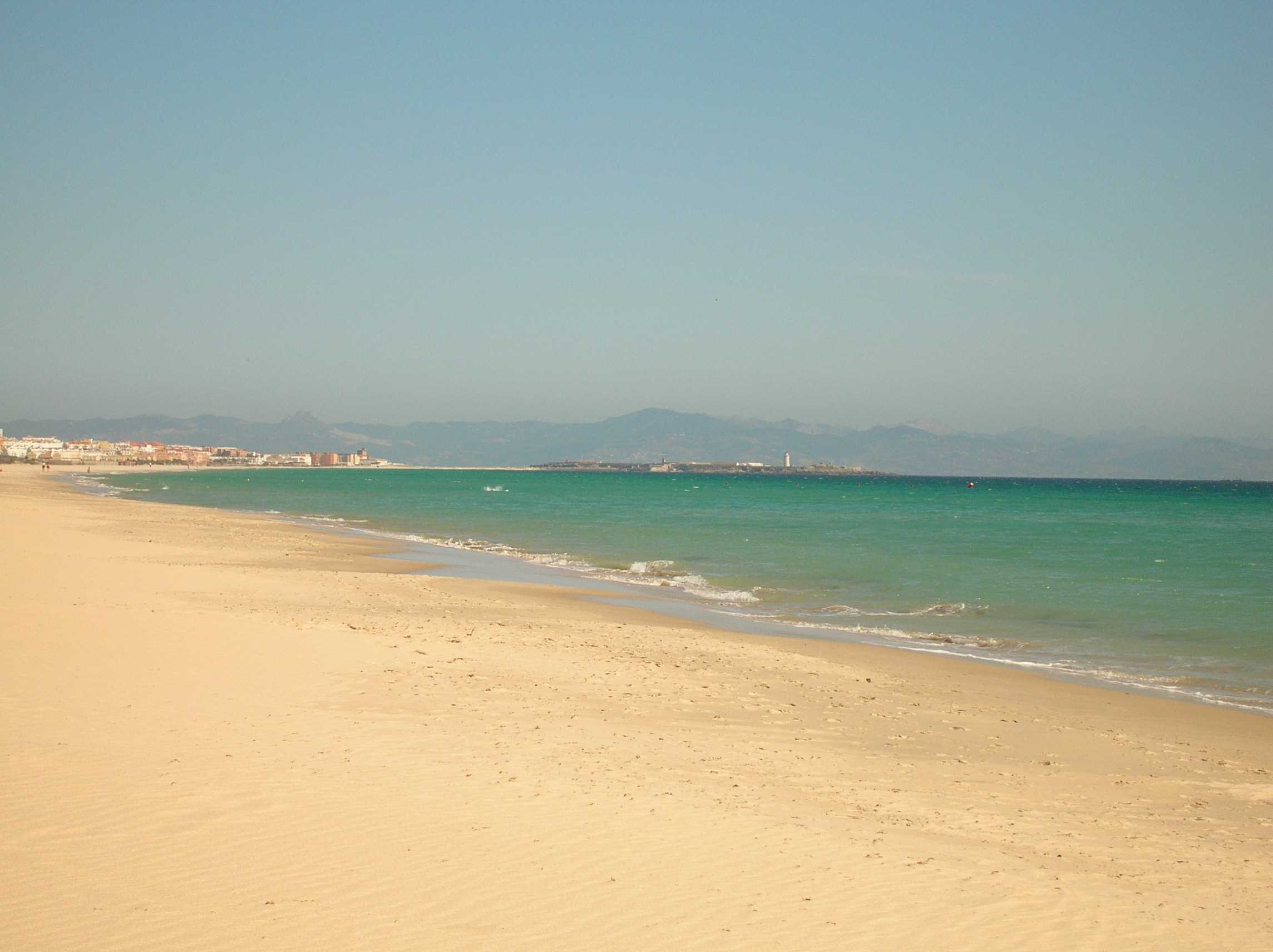 Tarifa plage vue sur le maroc
