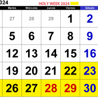 When is the Holy week 2024 in Spain Semana Santa